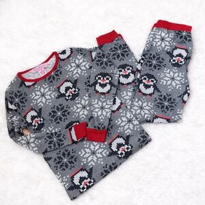 NWOT Sleepwear Pajama Set Girls Size 10/12 Penguin 💯 Cotton PJ Set